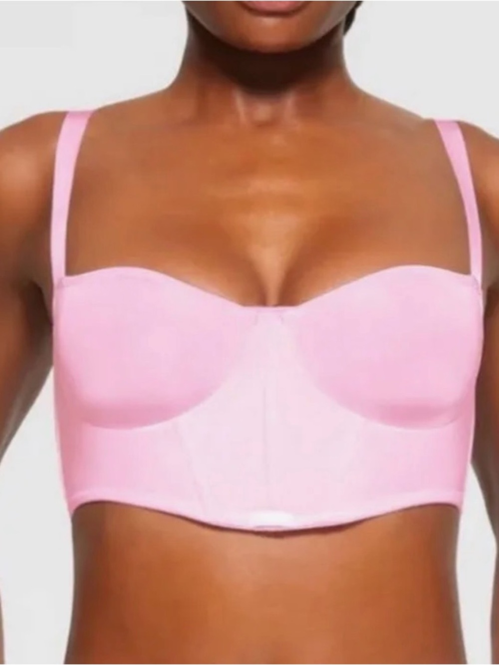 🌸 SKIMS Corset Bra Collection Demi Bra | Baby Pink | 42DDD | NWT 🏷️